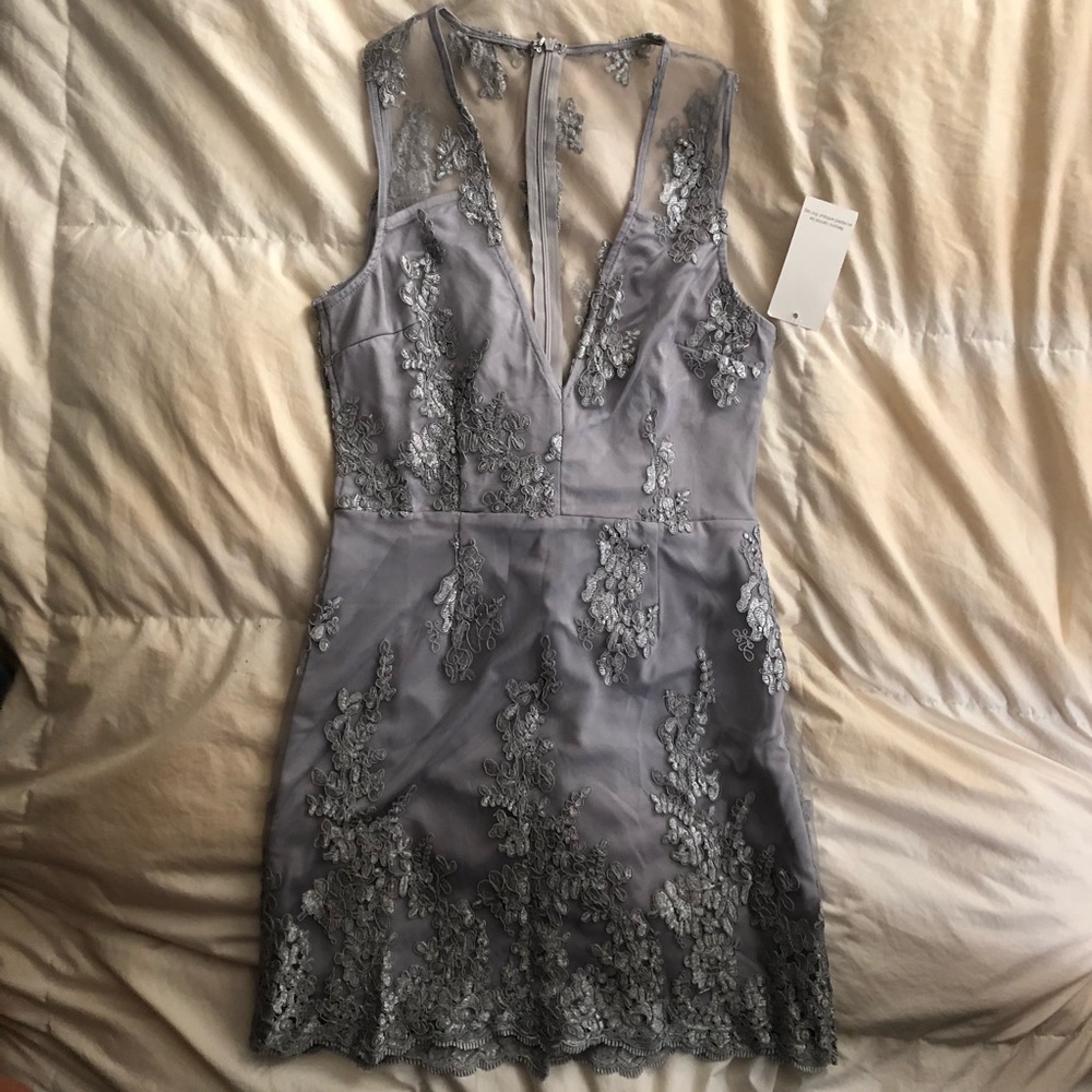 Tobi One Night Dusty Blue Bodycon Dress